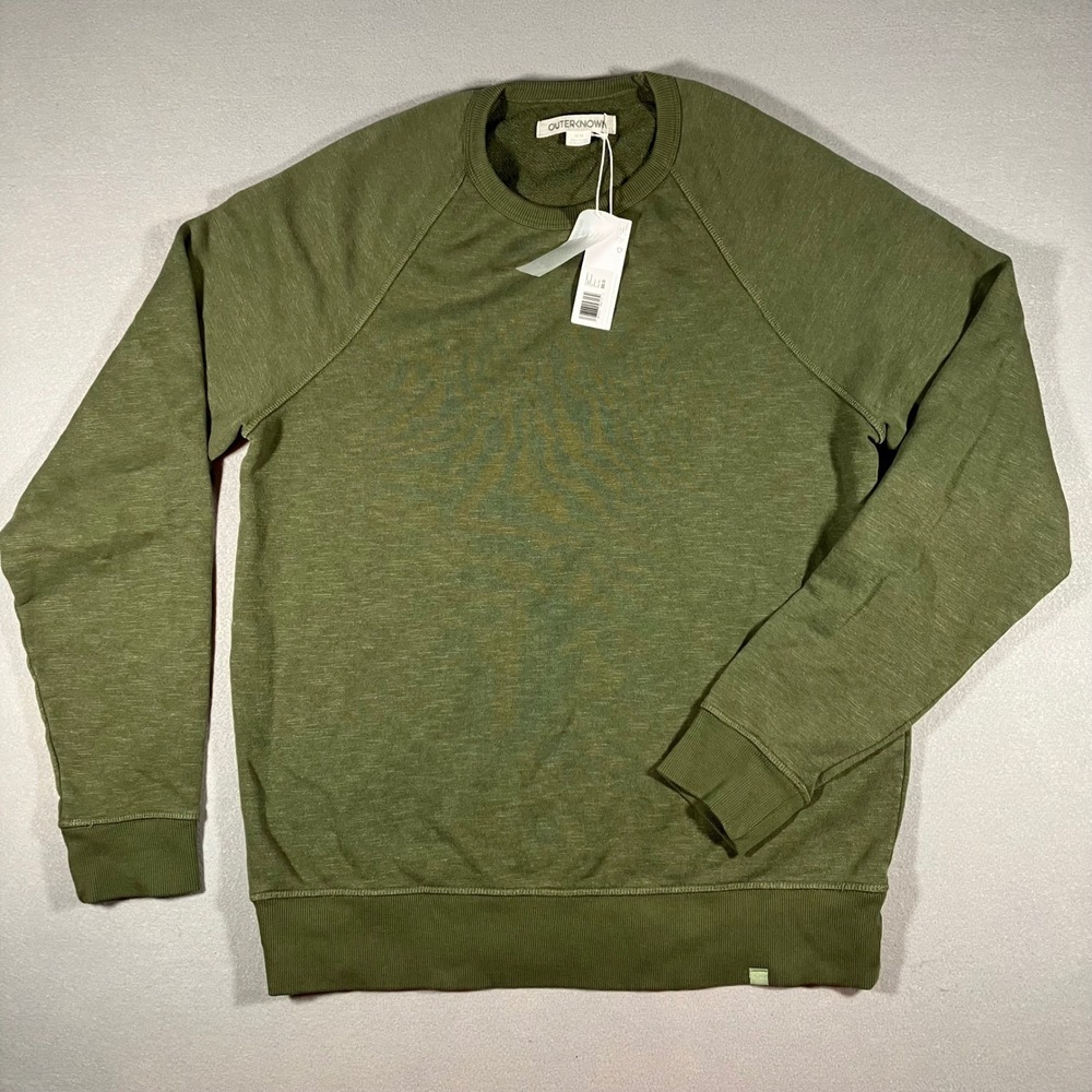 NWT Outerknown Sur Sweatshirt Mens M Olive Green Crewneck Hemp Organic Cotton